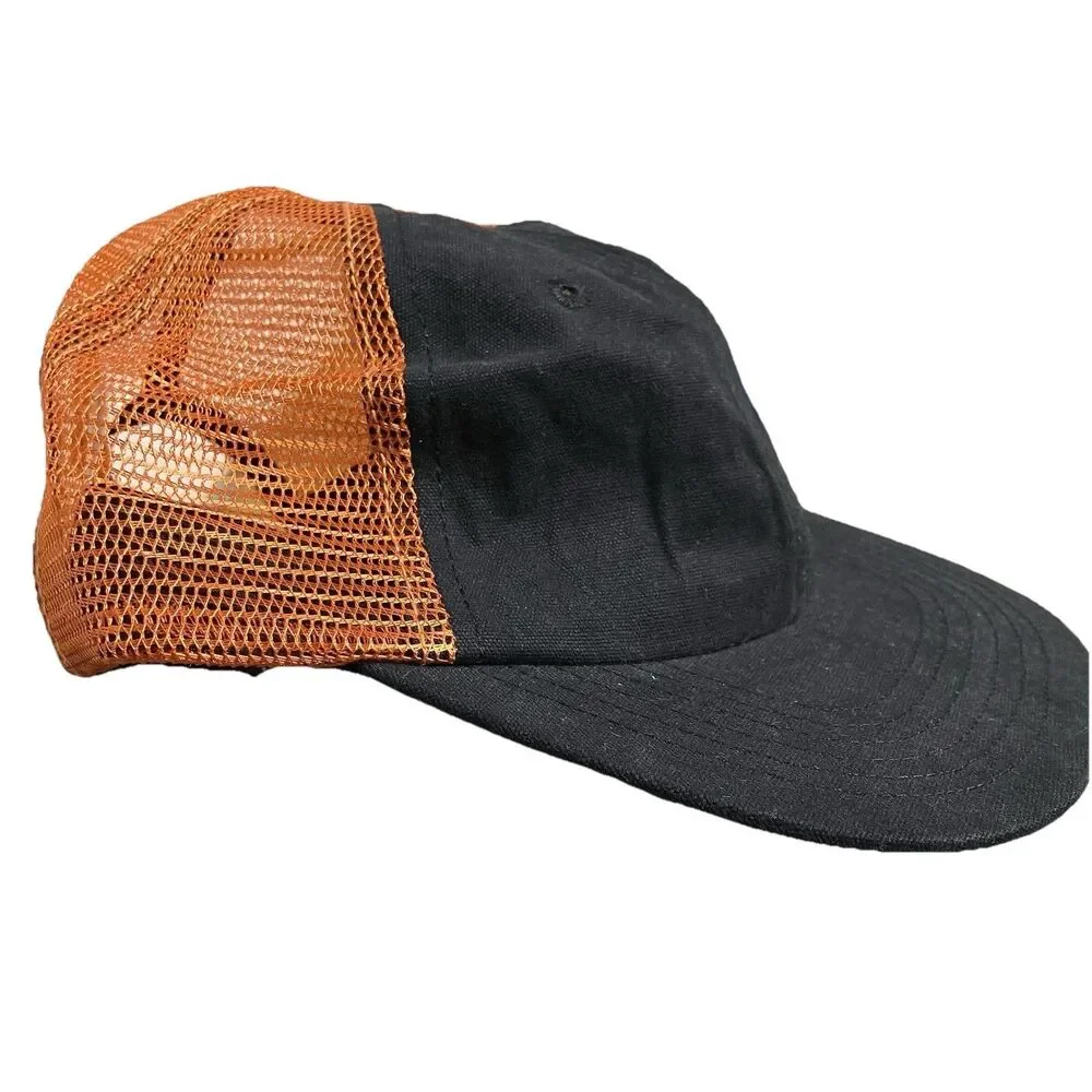 ONLY NY Trucker Adult Hat Black Orange Mesh Strapback Cap Skate Streetwear